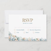 Wildblumen-Boho-Hochzeit mit initialem Monogramm RSVP Karte (Vorderseite)