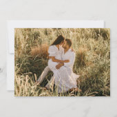 Wildblumen Boho Hochzeitsfoto Save The Date (Rückseite)
