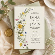 Wildblumen Boho Minimalist Moderne Wiese Hochzeit