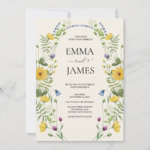 Wildblumen Boho Minimalist Moderne Wiesenhochzeit