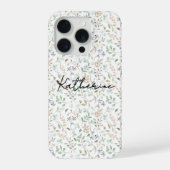 Wildblumen Boho Name iPhone Hülle (Rückseite)