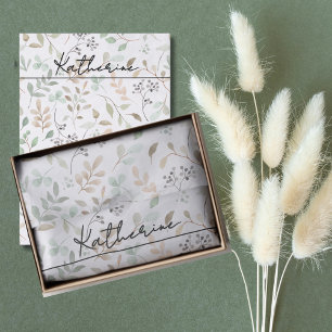 Wildblumen-Boho-Name Seidenpapier