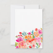 Wildblumen Boho orange Dankeskarte (Rückseite)