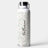 Wildblumen-Boho-Personalisierung Trinkflasche (Rückseite)