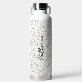 Wildblumen-Boho-Personalisierung Trinkflasche (Vorderseite)
