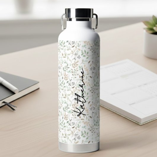 Wildblumen-Boho-Personalisierung Trinkflasche