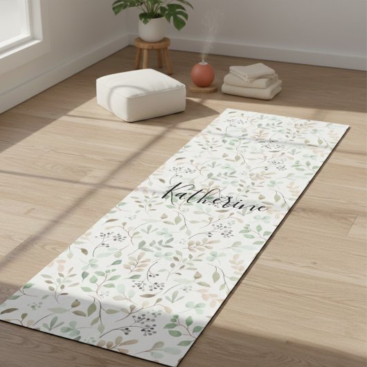 Wildblumen-Boho-Personalized Yogamatte