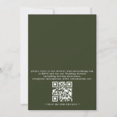 Wildblumen Boho Rustikale Elegante QR-Code-Hochzei Einladung (Rückseite)