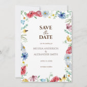 Wildblumen Boho Save The Date (Vorderseite)