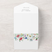 Wildblumen Boho Wedding All In One Einladung (Außenbereich)
