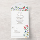 Wildblumen Boho Wedding All In One Einladung (Innen Boden)