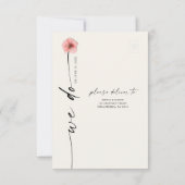 Wildblumen Boho Wedding RSVP Postcard Karte (Rückseite)