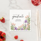 Wildblumen-Botanik-Abschlussfeier Serviette (Beispiel)