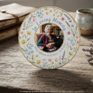 Wildblumen-Botanik-Beileid-Sympathie Button