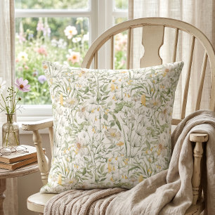 Wildblumen-Botanik-Cottagecore-Florale-Garten Kissen