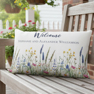 Wildblumen-Botanik-Cottagecore-Haus-Einweihungsges Lendenkissen
