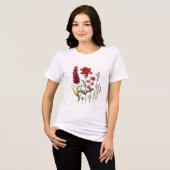 Wildblumen-Botanik-Grafik Tri-Blend Shirt (Vorderseite voll)