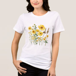 Wildblumen-Botanik-Grafik  Tri-Blend Shirt