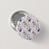 Wildblumen-Botanik-Pin-Button Button (Vorne & Hinten)