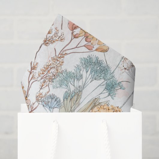 Wildblumen-Botanik Seidenpapier (Geschenktüte)
