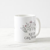 Wildblumen Botanik Tasse 'Weiter Wachsen' (VorderseiteRechts)