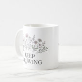 Wildblumen Botanik Tasse 'Weiter Wachsen' (Vorderseite Links)