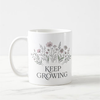 Wildblumen Botanik Tasse 'Weiter Wachsen'