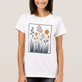 Wildblumen Botanische Florale Naturästhetik T-Shirt
