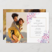 Wildblumen Botanische Fotos Hochzeit Einladung (Vorne/Hinten)