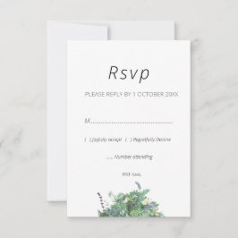 Wildblumen-Botanische-Hochzeits-RSVP-Karte RSVP Karte