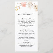 Wildblumen-Botanischer-Frühlingsgarten-Hochzeit Menükarte (Vorderseite)
