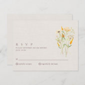 Wildblumen Botanischer Garten Hochzeit UAWG Einladung (Vorne/Hinten)