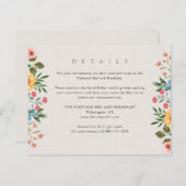 Wildblumen Botanischer Garten Hochzeiten Details Begleitkarte (Vorne/Hinten)