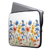 Wildblumen botanischer Garten Laptopschutzhülle (Vorderseite Links)