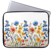 Wildblumen botanischer Garten Laptopschutzhülle (Vorderseite)