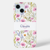 Wildblumen Botanischer Garten Mit Monogramm Case-Mate iPhone Hülle (Rückseite)