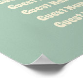 Wildblumen Botanischer Garten Weddin Seating Chart Poster (Ecke)