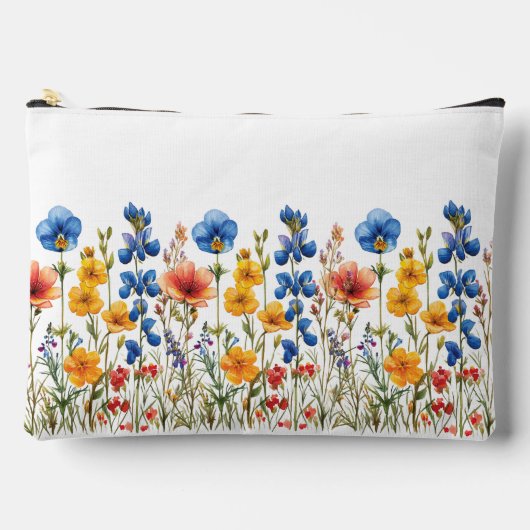 Wildblumen botanischer Garten Zubehörtasche (Vorderseite)