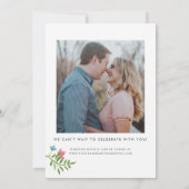 Wildblumen Botanisches Hochzeitsfest Foto Save The Date (Rückseite)