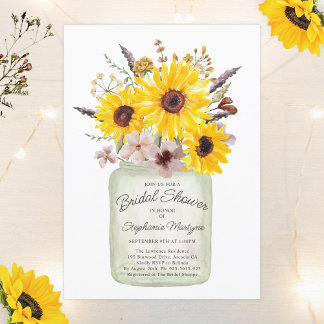 Wildblumen Botanisches Jar Floral Brautparty Einladung