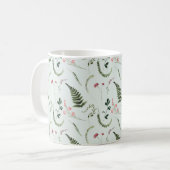 Wildblumen Botanisches Muster Kaffeetasse (Vorderseite Links)
