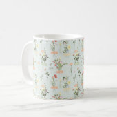 Wildblumen Botanisches Muster Kaffeetasse (Vorderseite Links)