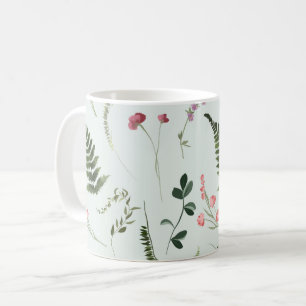 Wildblumen Botanisches Muster Kaffeetasse
