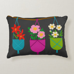 WILDBLUMEN: Botanisches Trio in Hanging Planters Dekokissen