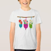WILDBLUMEN: Botanisches Trio in Hanging Planters Tri-Blend Shirt (Vorderseite)