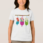 WILDBLUMEN: Botanisches Trio in Hanging Planters Tri-Blend Shirt (Vorderseite)