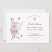 Wildblumen Bouquet Taufe Einladung (Vorderseite)