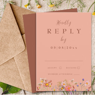 Wildblumen-Brandorange-Boho-Herbsthochzeit Antwort