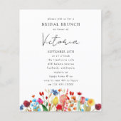 Wildblumen Brautdusche Einladung (Vorderseite)