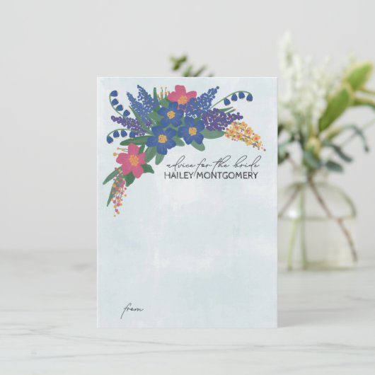 Wildblumen Brautdusche Einladung Beilage (Stehend Vorderseite)